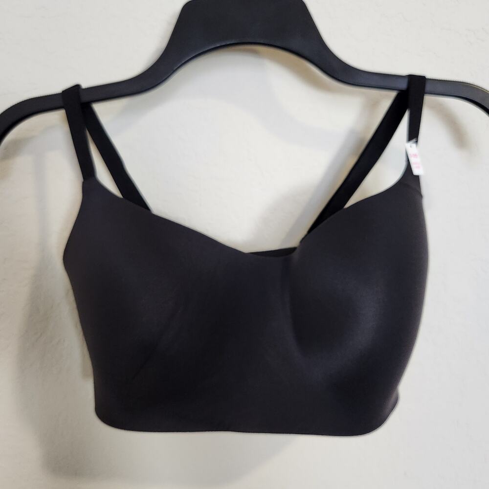 Victoria's Secret VS PINK Black Lightly Lined Wireless Marshmallow Bra - S-DD